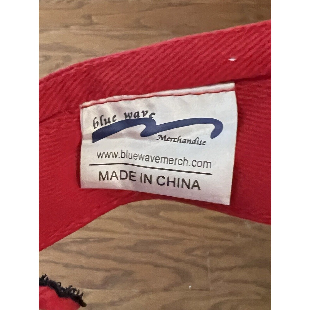 St Louis Cardinals Visor Blue Wave Merch Hook & Loo Red Budweiser Very Good Cond - Picture 3 of 3
